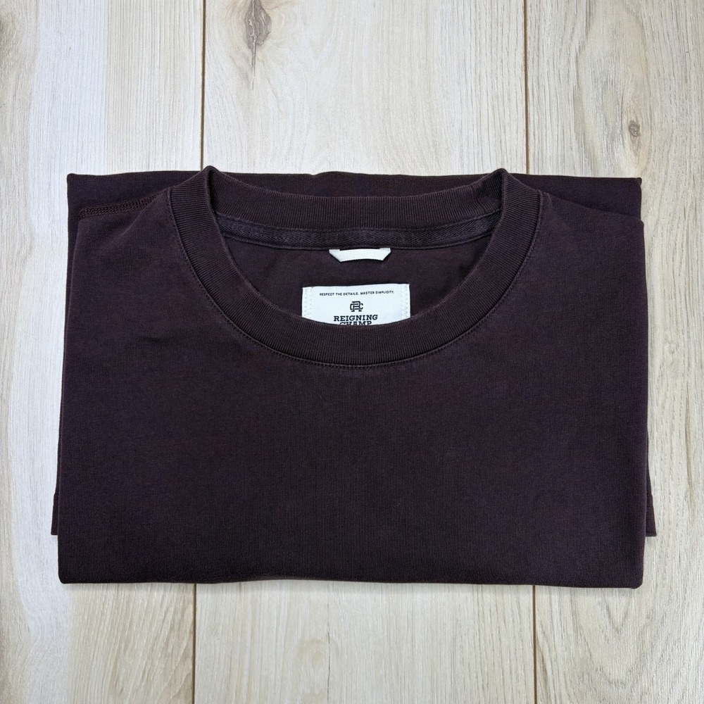 Reigning Champ Men's Midweight Jersey OG T Shirt Sz XXL Maroon RC-1474